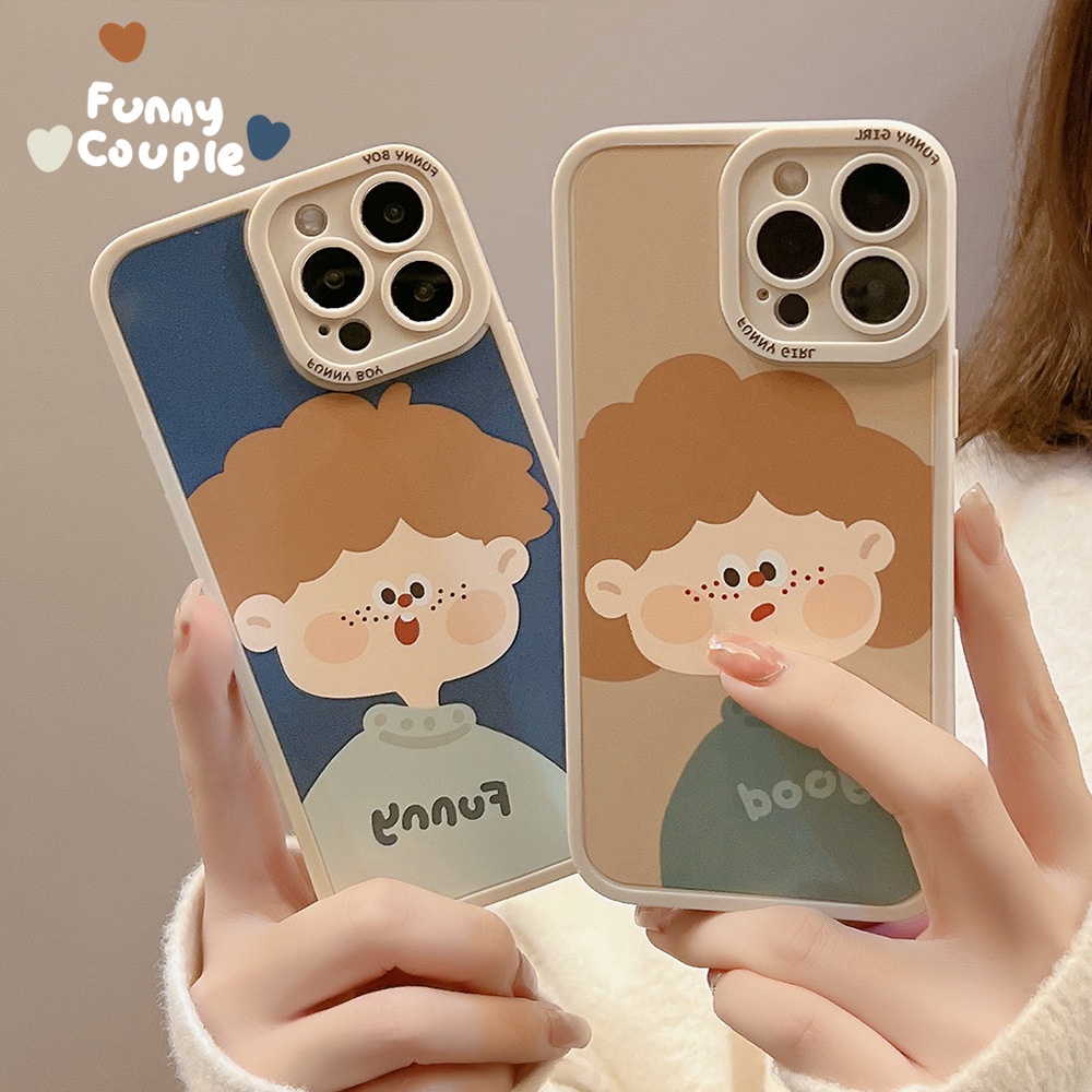 Ốp điện thoại tpu trong suốt hình nam và nữ tình nhân cho iPhone 11 12 13 13 pro 11 12 13 pro max 7/ 8 plus XS Xs max XR