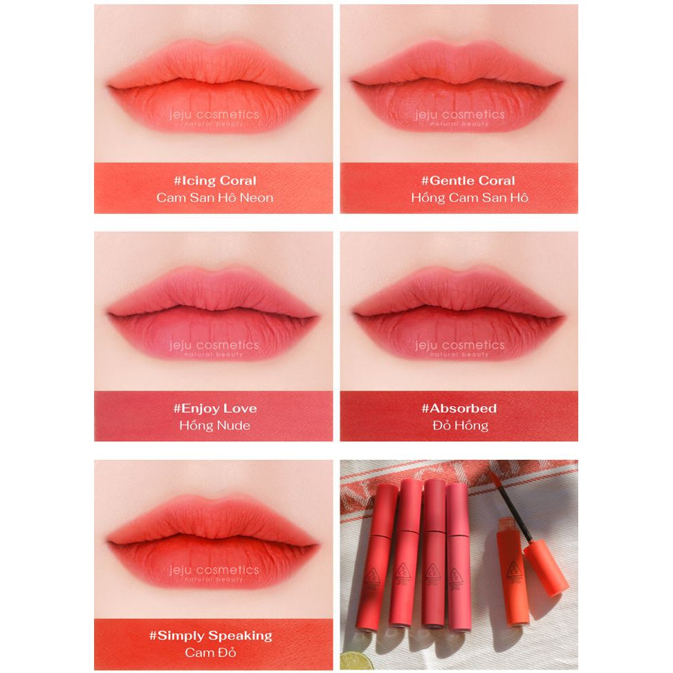 Son 3CE Velvet Lip Tint 5 màu mới | BigBuy360 - bigbuy360.vn