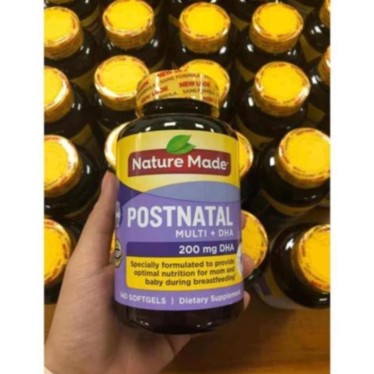 POSTNATAL MULTI + DHA dành cho mẹ sau sinh 140 viên date xa 2021 MẪU MỚI HỦ LỚN