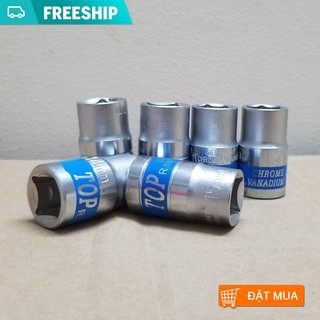 [LOẠI XỊN] ĐẦU KHẨU VẶN ỐC TOP - Tuýt khẩu vặn ốc chân 1/2 -  Đầu Điếu Mạ Crôm đủ kích thước từ 12mm - 19mm