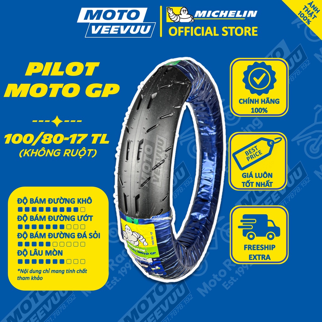 Lốp MICHELIN 100/80-17 TL Moto GP (Lốp không ruột)