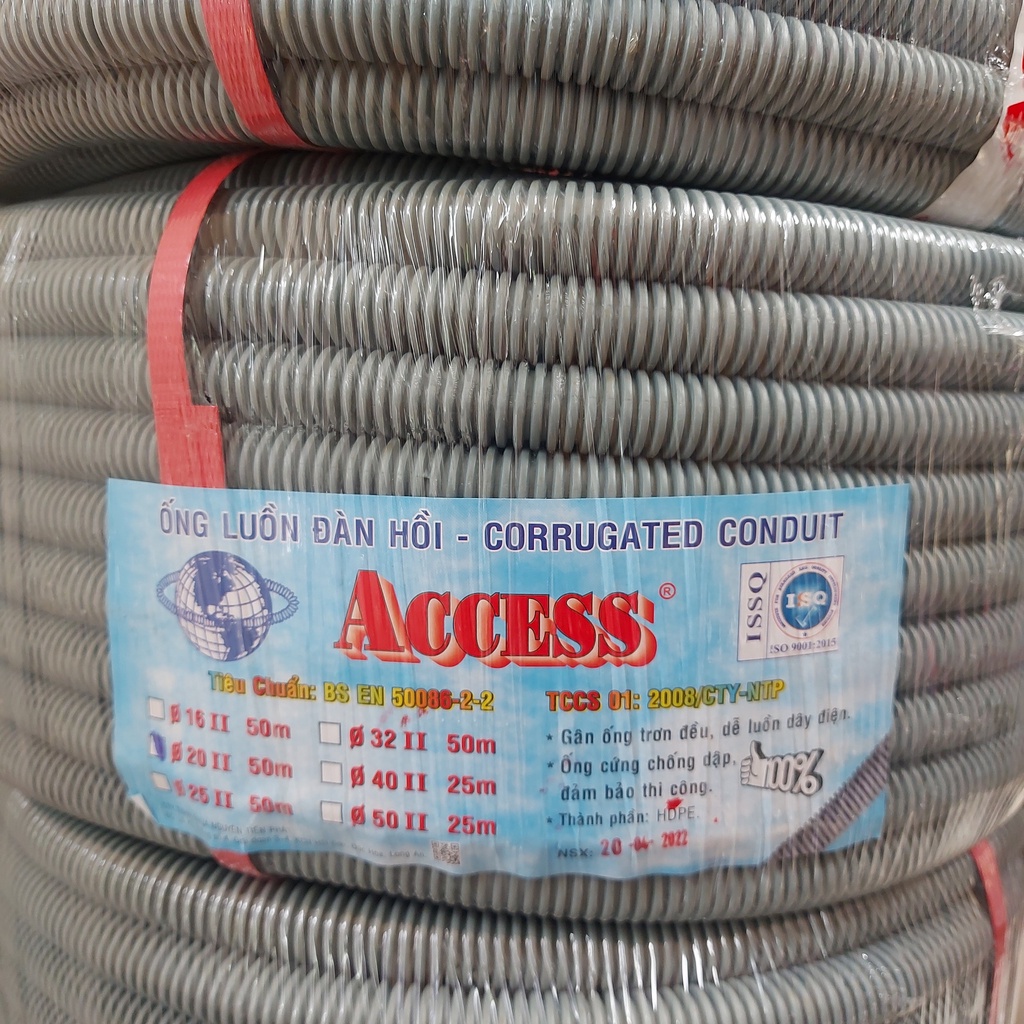 Ruột Gà Luồn Dây Điện Ống Luồn Đàn Hồi  xám loại 2 TP Chính Hãng Dùng Để Bảo Vệ Dây Điện Âm Tường Ngoài Trời
