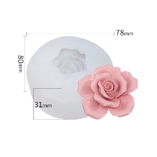 Khuôn silicon 4d làm rau câu làm bánh hoa hồng cánh nở MS95
