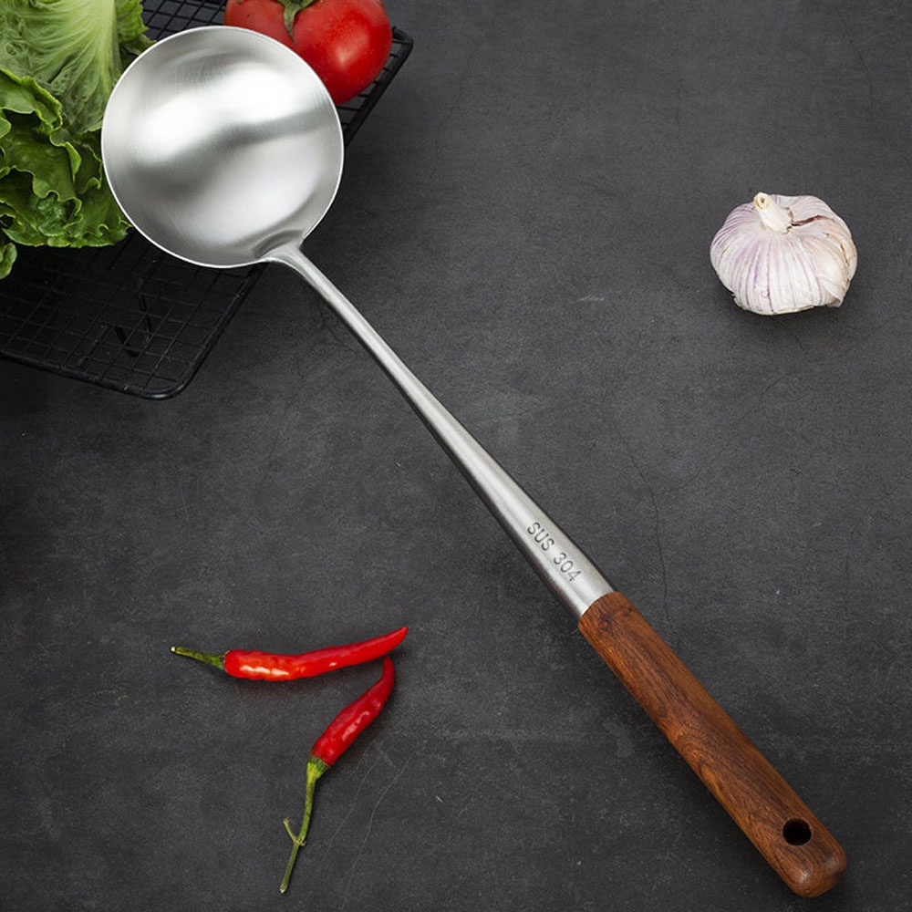 Xẻng nấu ăn cán dài bằng thép không gỉ cho nhà bếp