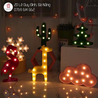 Đèn led icon trang trí dùng PIN để bàn hay treo tường đều được
