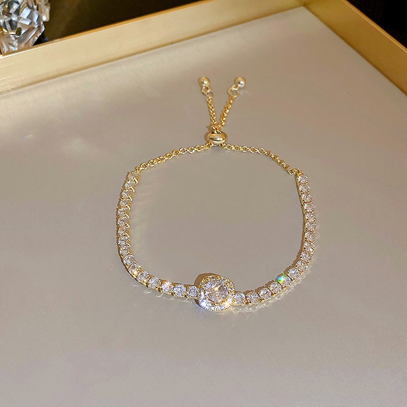 Vòng Tay Đính Đá Pha Lê Hình Vuông Thời Trang Cho Nữ