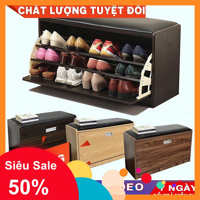 ❤️ ngang 80cm❤️ tủ giày thông minh tích hợp đôn ngồi. hậu 9li bảo hành 2 năm