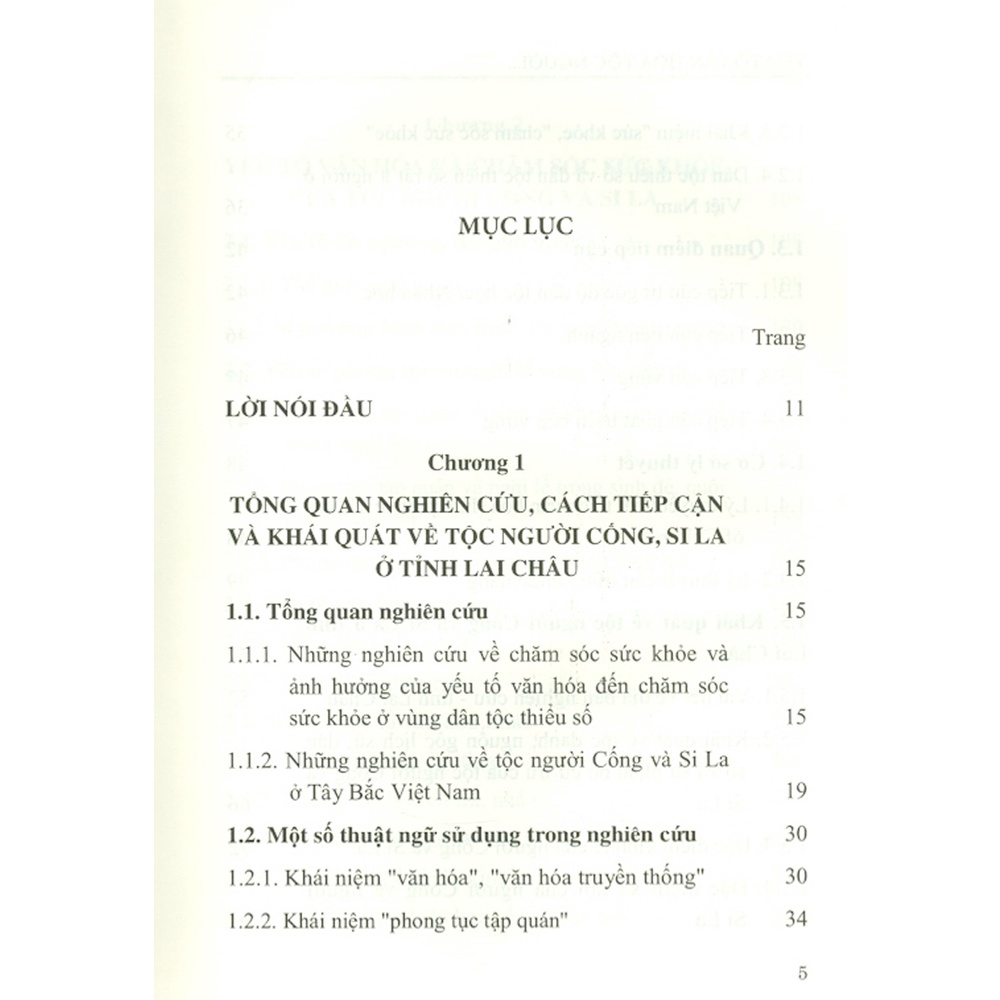 Sách - Yếu Tố Văn Hóa Tộc Người Trong Chăm Sóc Sức Khỏe Của Người Cống Và Si La Ở Tỉnh Lai Châu (Sách Chuyên Khảo)