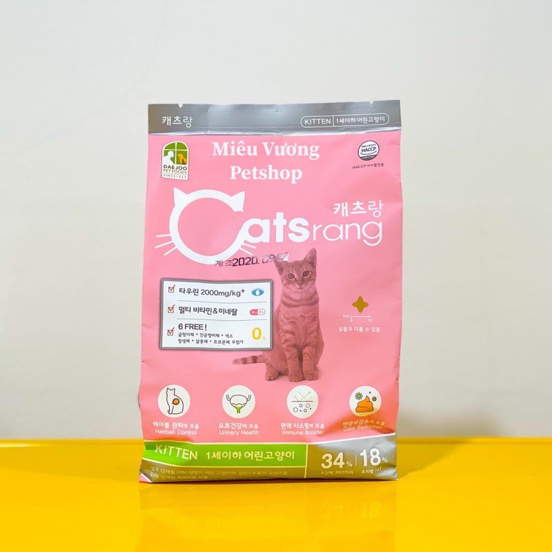 (400gr) Hạt CATSRANG KITTEN - Thức ăn cho mèo con 2-10 tháng tuổi Easypet