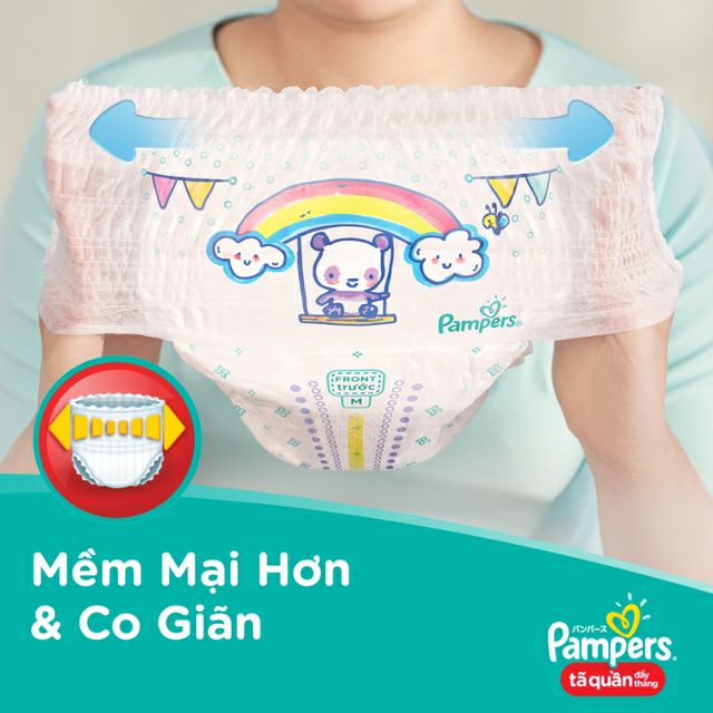 Tã quần Pampers M74/M60, L54/L68, XL48/XL62, XXL44/XXL56 mới