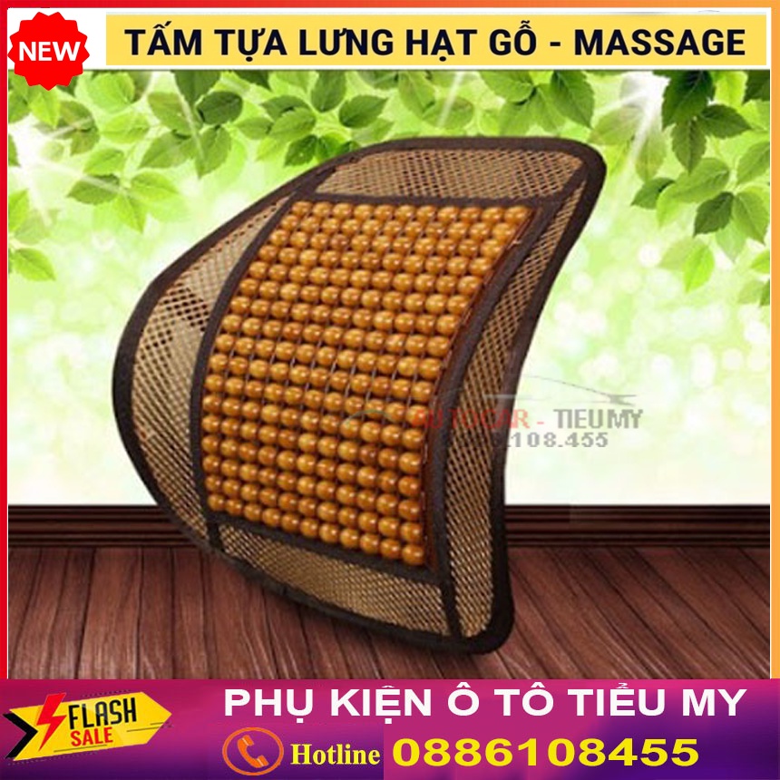 Tựa Lưng Lưới Đan Hạt Gỗ Cho Ghế Xe Hơi Ô Tô Và Văn Phòng Massage Lưng Chống Mỏi Lưng Cong Vẹo Cột Sống