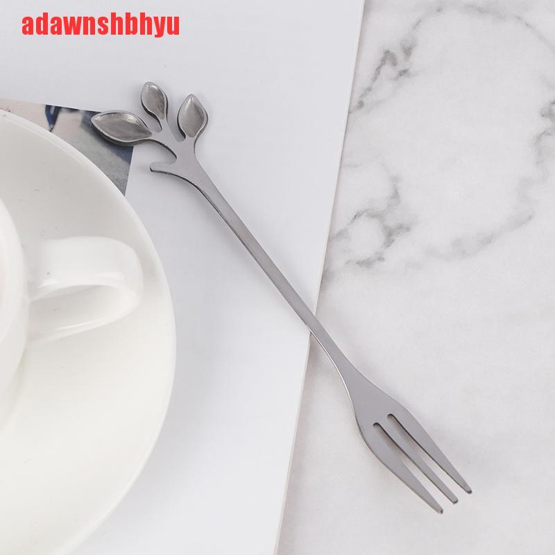 Muỗng Cà Phê Mini Bằng Thép Không Gỉ Hình Chiếc Lá