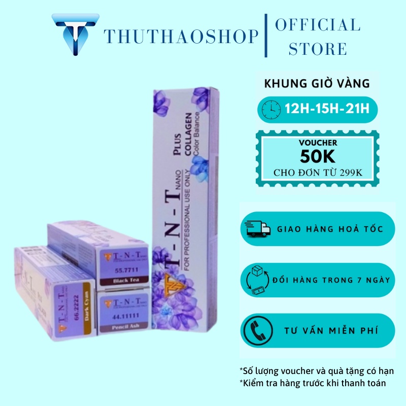 Thuốc Nhuộm Tóc TNT PLUS Màu Nhuộm Chính Hãng,Dụng Cụ Làm Tóc, ComBo Nhuộm Tóc