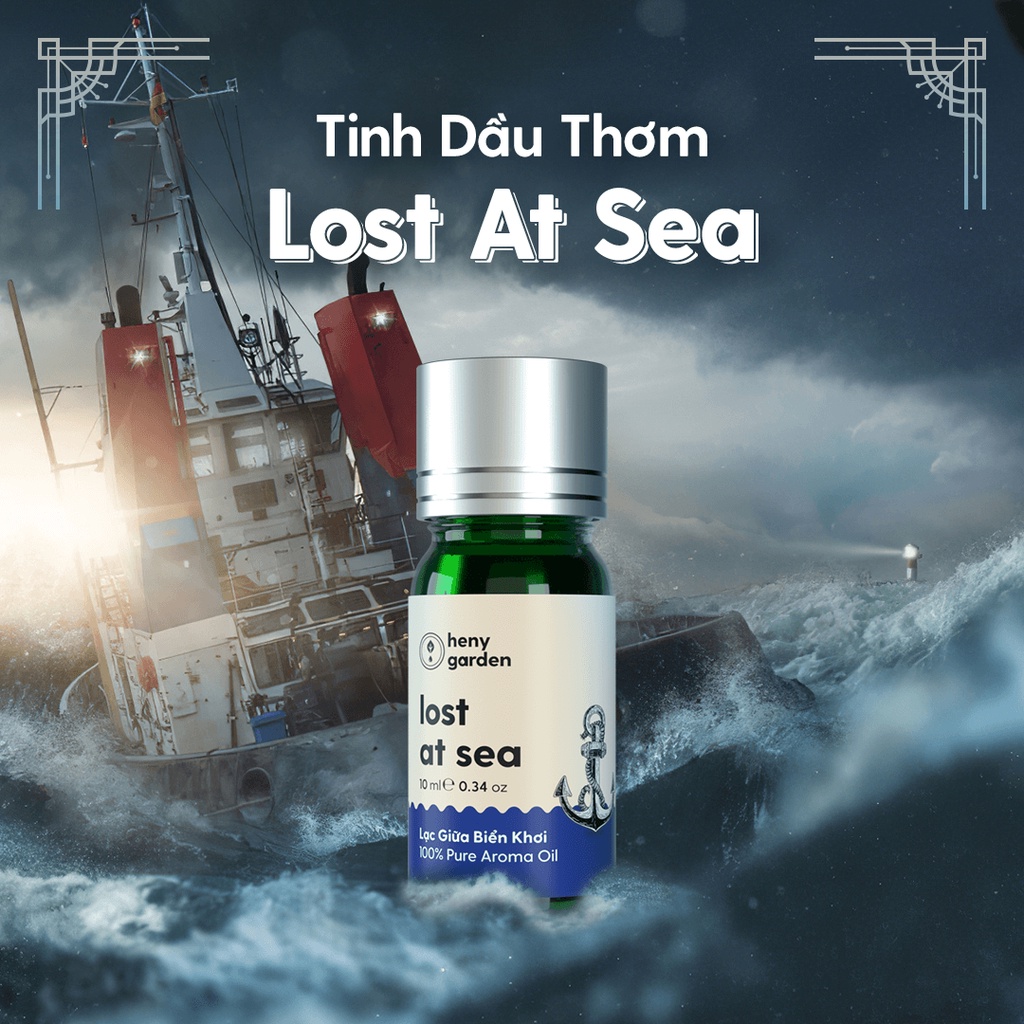 Tinh Dầu Phối Hương Lost At Sea (Biển) Xông Thơm Phòng, Làm Nến Thơm Thiên Nhiên Heny Garden 10mL