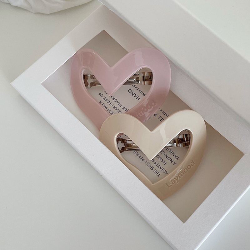 Kẹp Tóc Lò Xo Hình Trái Tim 8cm Phong Cách Mới Cho Nữ