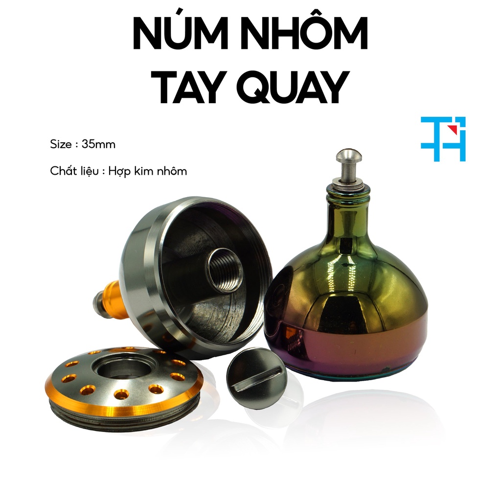 Núm Nhôm Tay Quay CNC / NÚM TITAN / NÚM 7 MÀU
