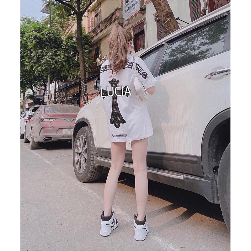 SALE Áo Thun Cây Thánh Giá Logo Thêu Dập-NHƯ HÌNH