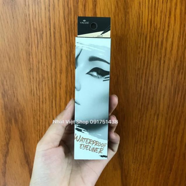 Bút kẻ mắt nước siêu lì-sắc mảnh Vacosi Waterproof Eyeliner Pen