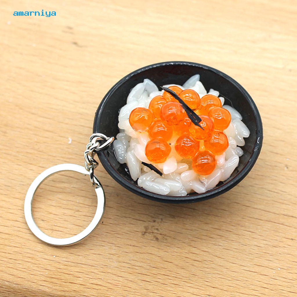 Móc khóa mô phỏng thức ăn sống động cho nhà búp bê