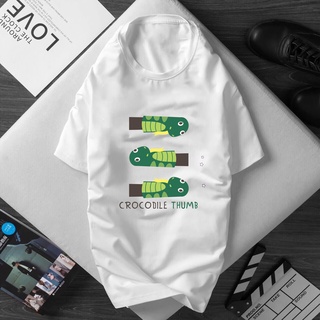 Áo thun trắng  có hình chú cá sấu cute hàng mẫu mới siêu hot - fp109