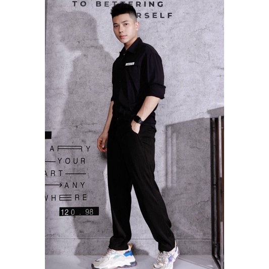 Sơ mi trơn đơn giản form suông rộng thời trang Nô Store