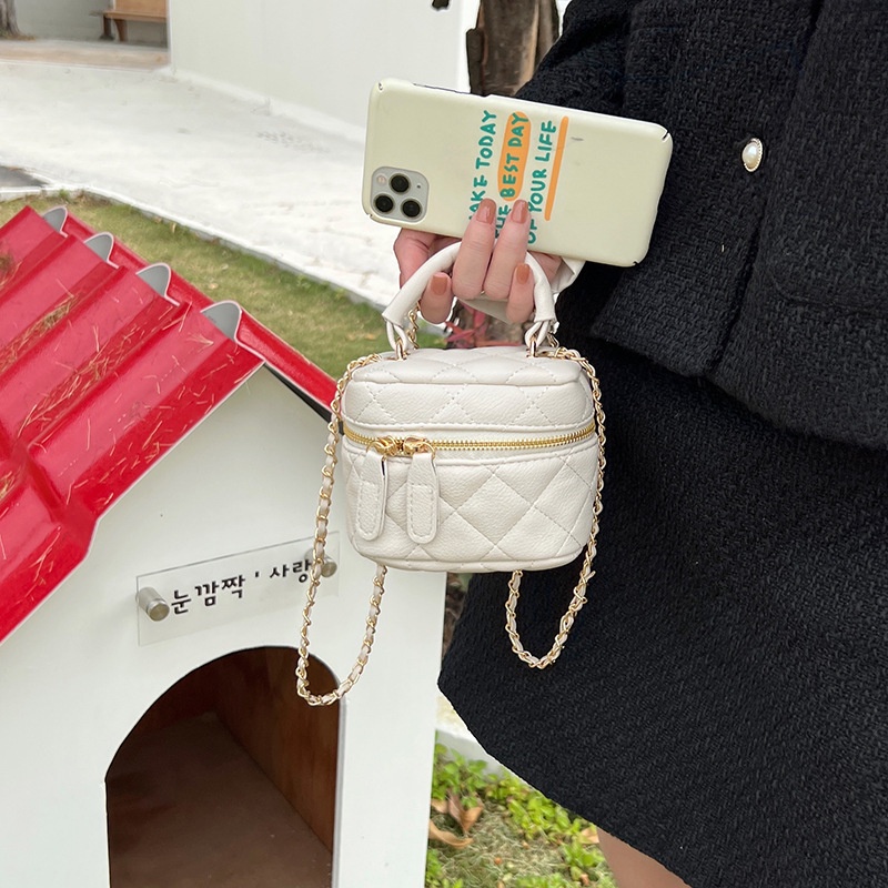 Túi Xách Nữ Mini Form Hộp Vuông Độc Lạ Dây Đeo Chéo Xích Cá Tính Nhỏ Xinh Duyên Dáng Phù Hợp Dạo Phố Du Lịch Đi Làm
