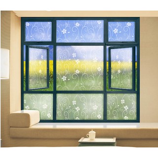 Decal Dán Kính Hoa Dây Trắng