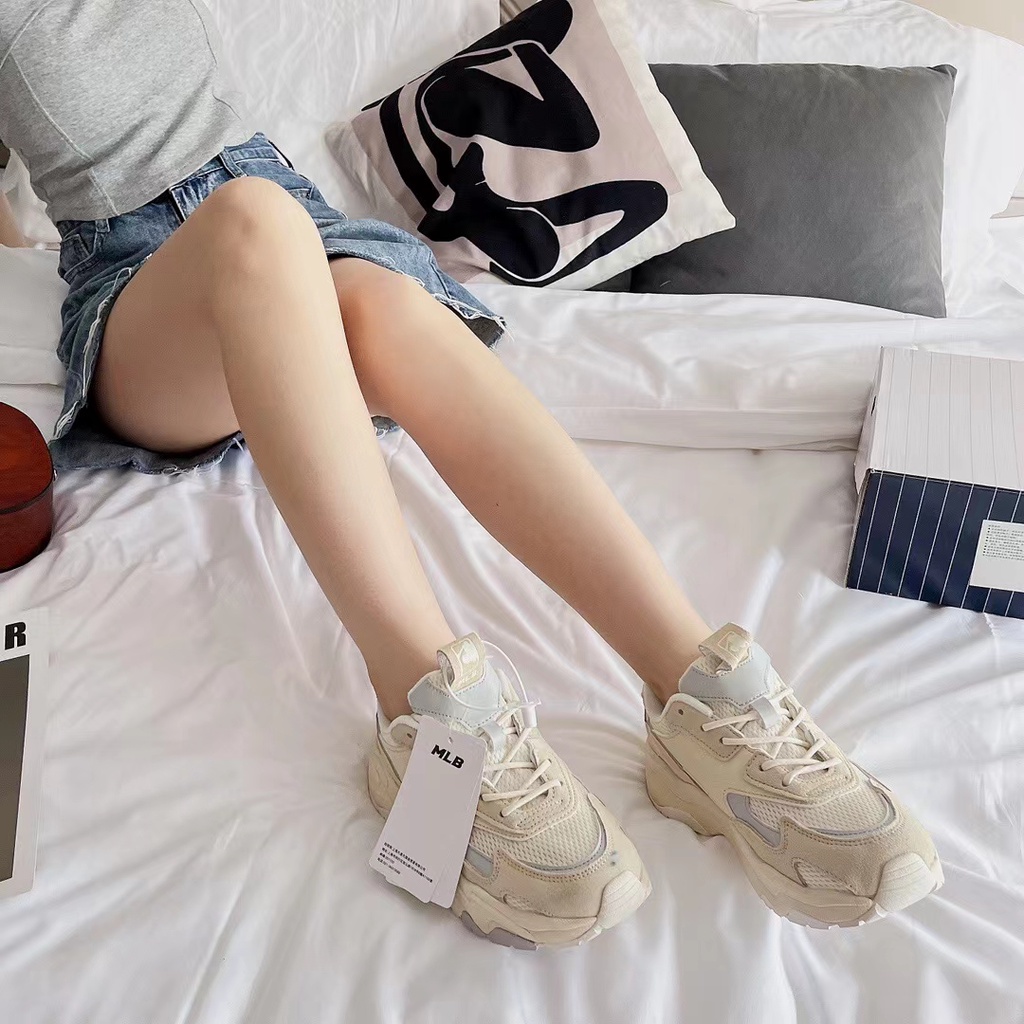 Giày sneaker Nam Nữ MLB Chunky Lite, Hot Nhất 2022, Hack Dáng 6cm, Phong Cách, Cá Tính, Hàng SC, Bản Trung Quốc