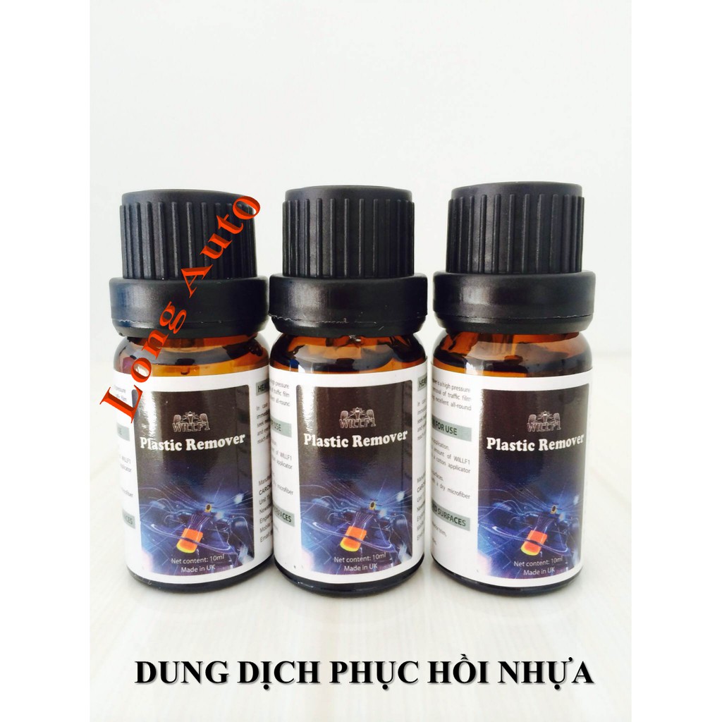 Combo 3 chai dung dịch phục hồi nhựa nhám plastic remover 10ml