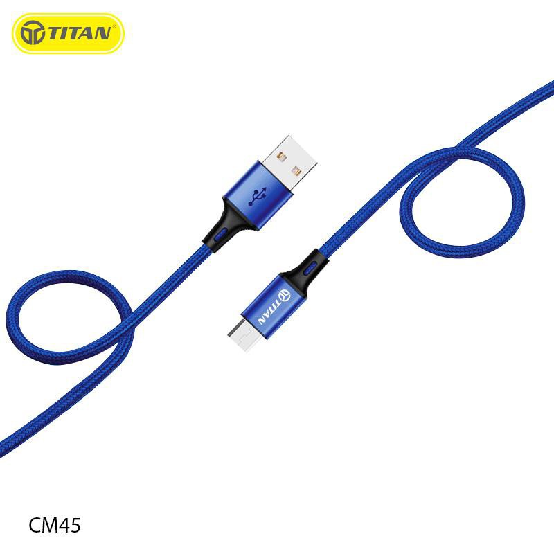 Cáp Sạc Micro USB dây Dù 3M Titan CM45 - Dùng Thử 14 Ngày 1 đổi 1