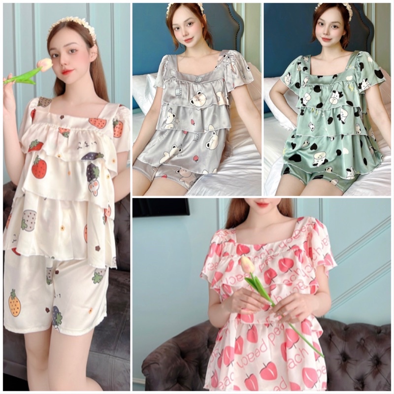 Đồ ngủ bigsize đùi 50-100kg chất satin loại 1 mát mịn