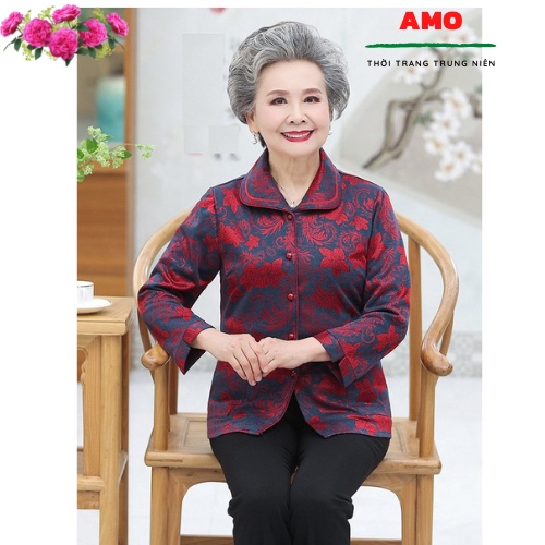 Áo sơ mi trung niên, người già cao cấp SM nhung túi