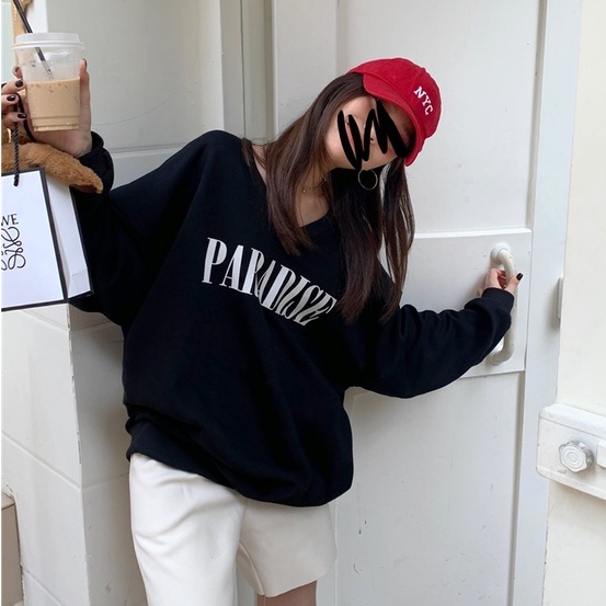 Áo Sweater Nữ Tay Dài Cổ Chữ V In Chữ Thời Trang 45844 | BigBuy360 - bigbuy360.vn
