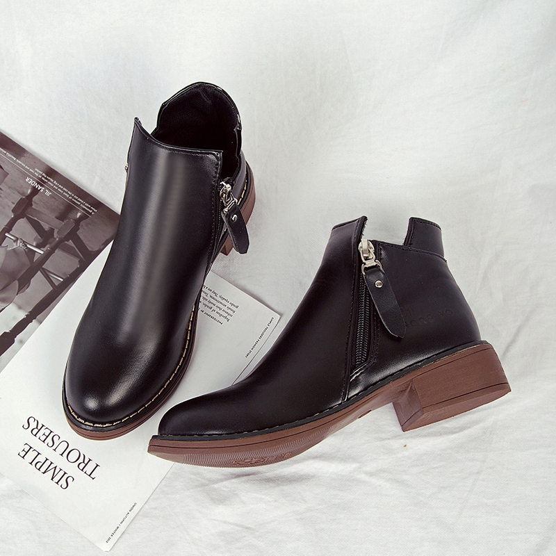 Giày boot IELGY ngắn phong cách Anh kiểu dáng Hàn Quốc Martin dành cho nữ