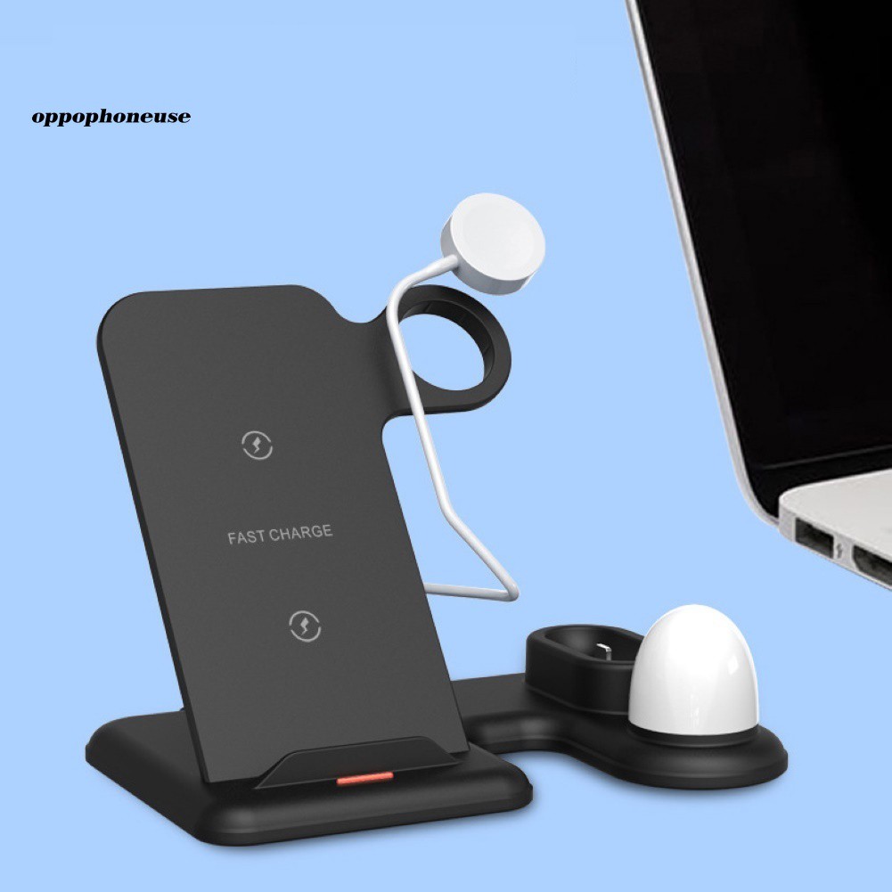 【OPHE】3-in-1 LED Wireless Qi Charging Dock Station Cradle Phone Watch Earphone Charger