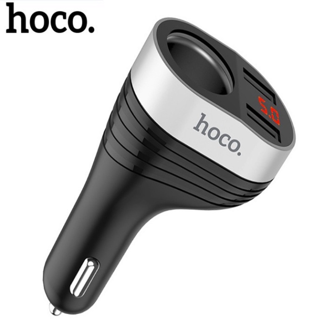 Bộ chia tẩu sạc ô tô nhãn hiệu Hoco Z29, dòng ra 2.4A, công suất 80W - Hàng chính hãng {CHÍNH HÃNG 100%}