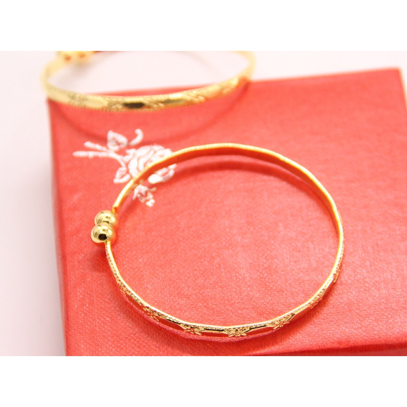 Vòng đeo tay hở BAMOER Aid027 mạ vàng điều chỉnh được thời trang cho nữ