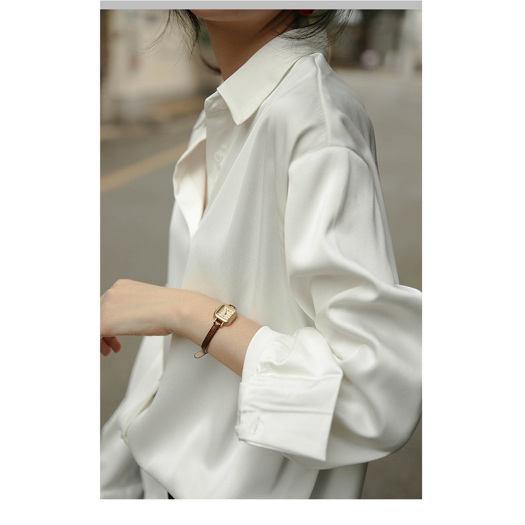 [HÌNH THẬT+VIDEO] Áo sơ mi nữ dài tay chất lụa siêu đẹp mặc công sở đi học đi chơi - phong cách hàn quốc