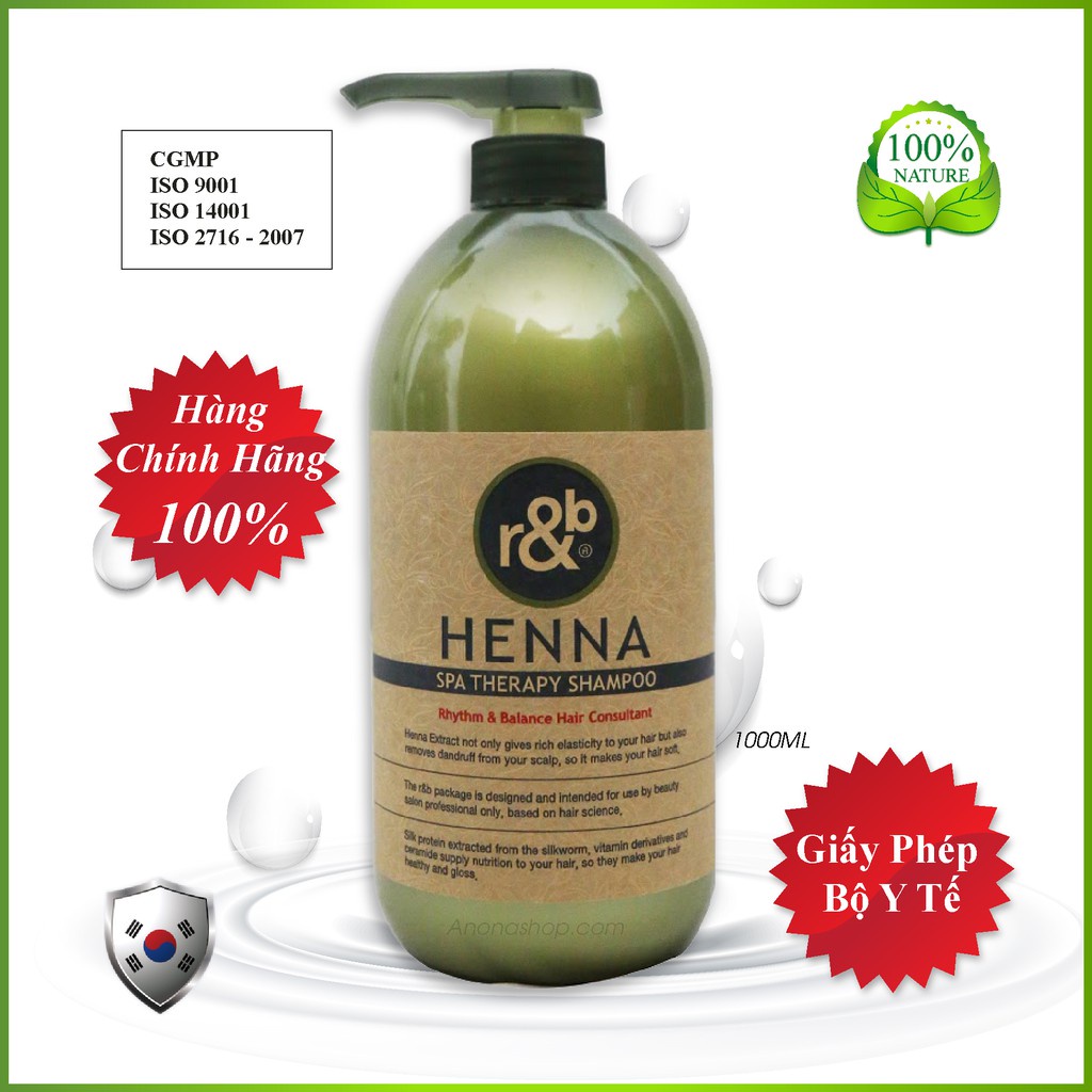 Dầu Xả Thảo Dược R&amp;B Henna 1000ml