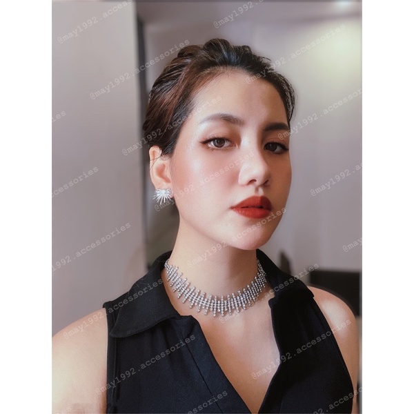 Choker, vòng cổ đính đá bling bling sang trọng đi tiệc cho nữ - may1992.accessories