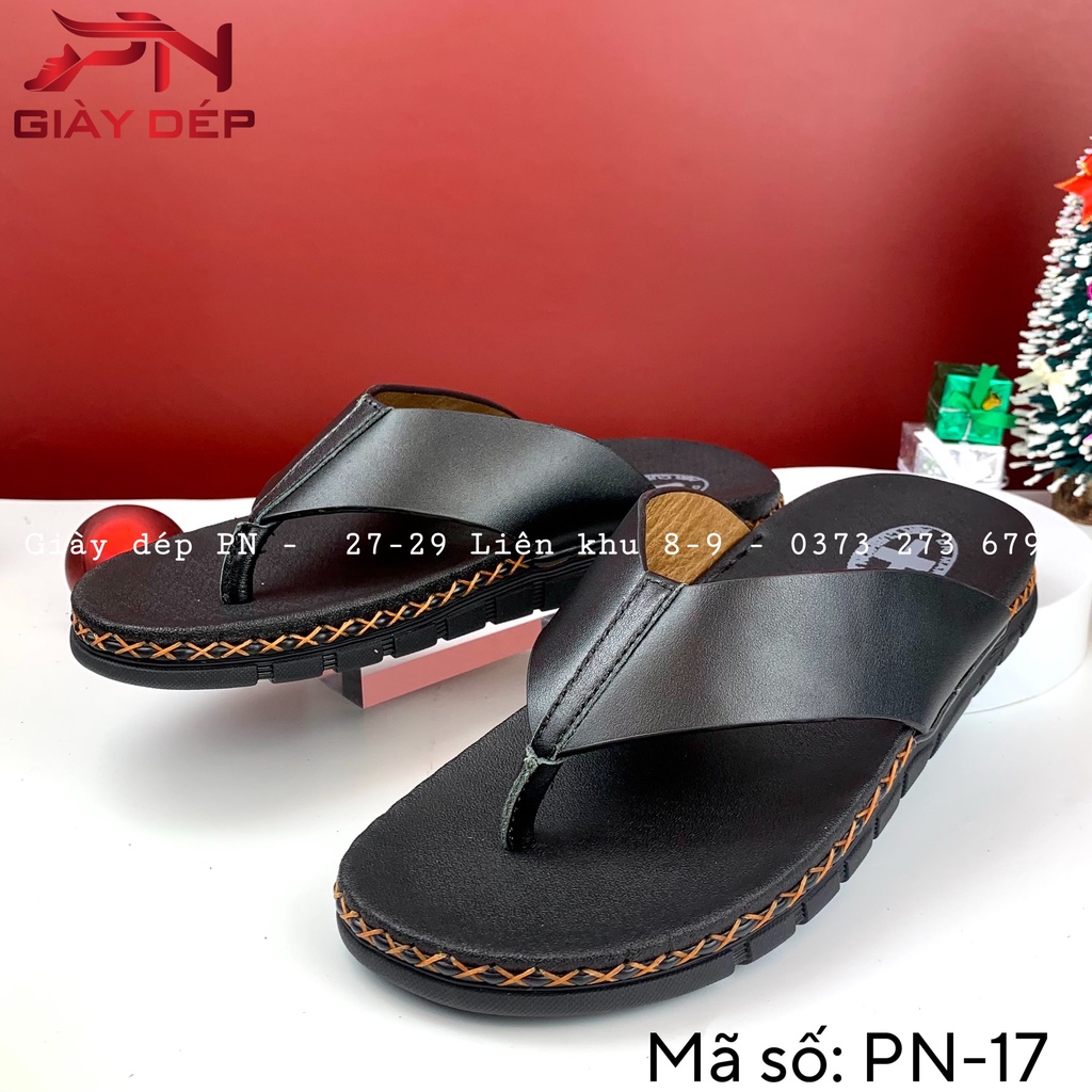 Dép nam quai kẹp/xỏ ngón/quai ngang doctor da bò nam cao cấp