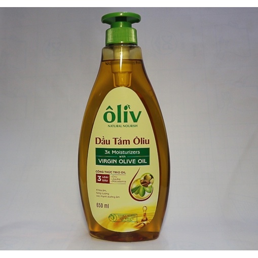 Gói 02 SP Dầu Tắm Ôliv Virgin Olive Oil Tăng Cường Sức Mạnh Dưỡng Ẩm 650Ml