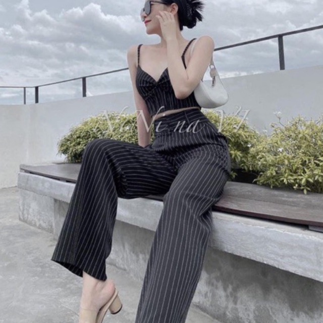 Quần Ống Rộng Kẻ Sọc Hàng Đẹp 💕Quần Culottes Siêu Đẹp