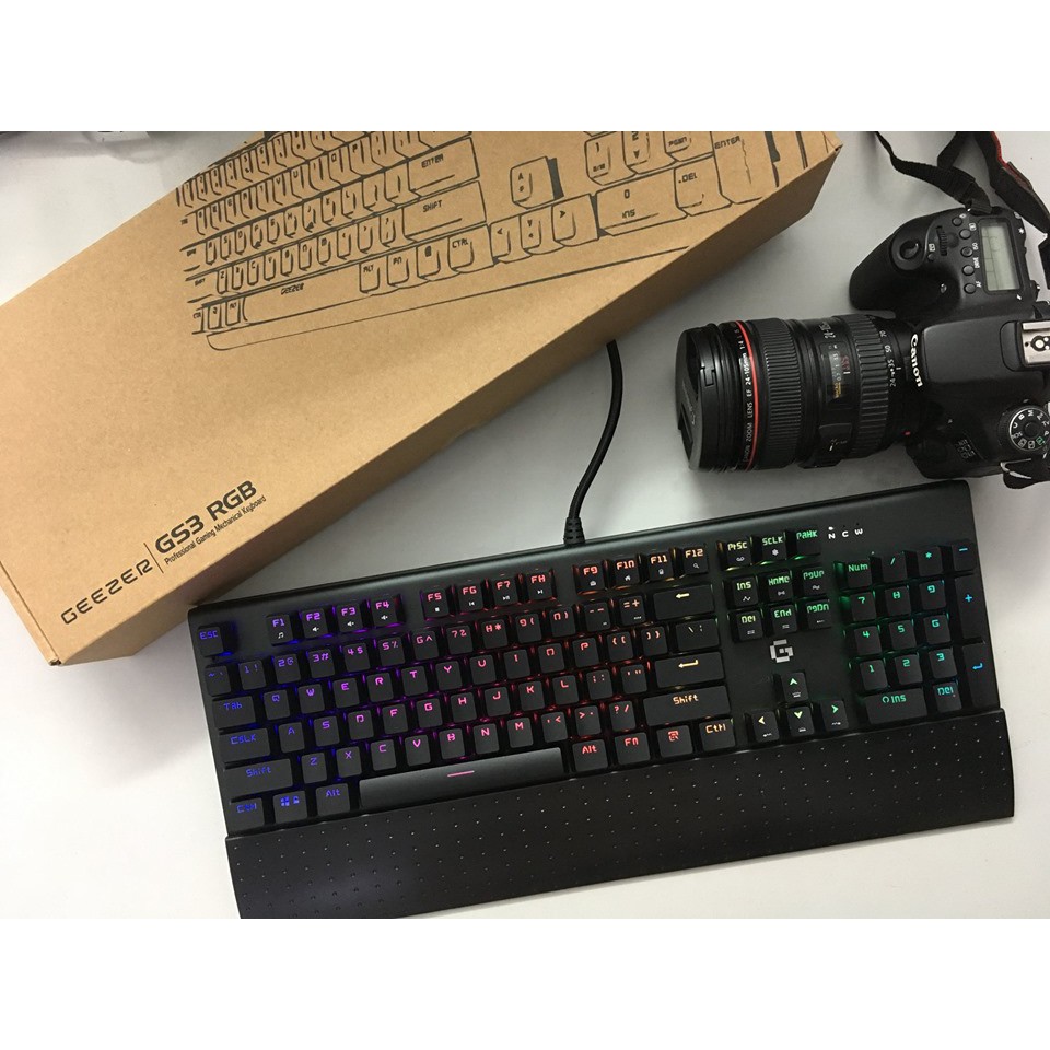 [Mã 267ELSALE hoàn 7% đơn 300K] Bàn Phím Cơ Geezer GS3 RGB chính hãngbởi Ninza