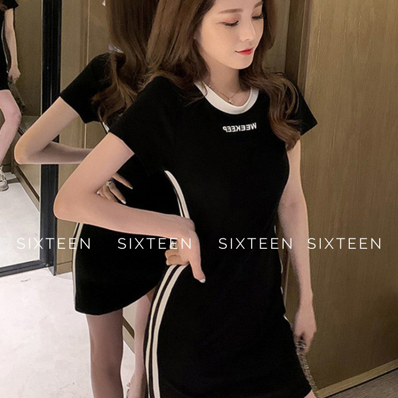 Váy Nữ Ôm Body Cộc Tay Kiểu Dáng Thể Thao SIXTEEN. | BigBuy360 - bigbuy360.vn