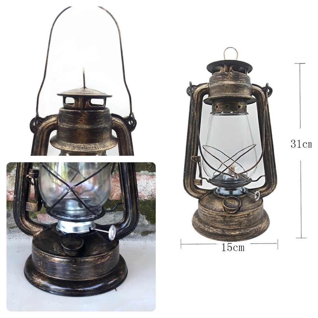 Đèn bão đèn dầu chống bão ,đèn măng xông cắm trại tiện lợi ,phong cách cổ điển