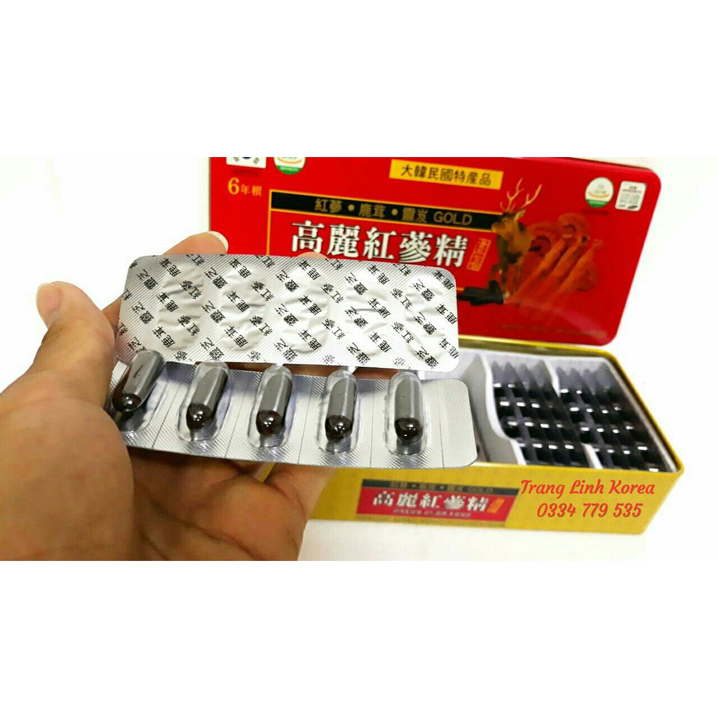 Viên Đạm Hồng Sâm Nhung Hươu Linh Chi Hàn Quốc, Hộp Đỏ 120 viên | BigBuy360 - bigbuy360.vn