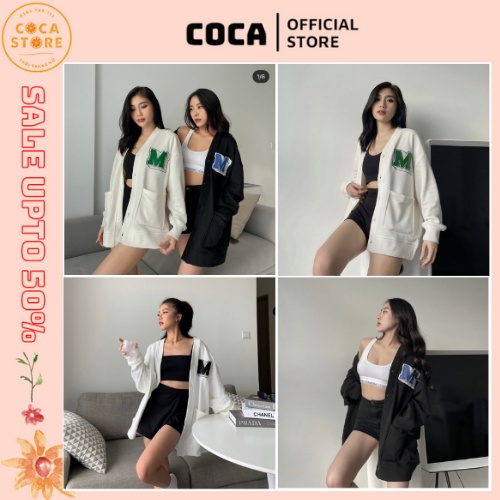 Áo Cardigan Len Mỏng Cho Nữ Phong Cách Ulzzang Phù Hợp Đi Đà Lạt, Dạo Biển Cocastore - Thêu logo M missout | BigBuy360 - bigbuy360.vn