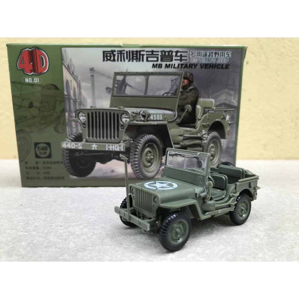 Mô hình quân sự xe Jeep Willy  1:48