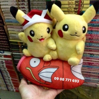 Thú bông Pikachu cưỡi cá chép 22cm